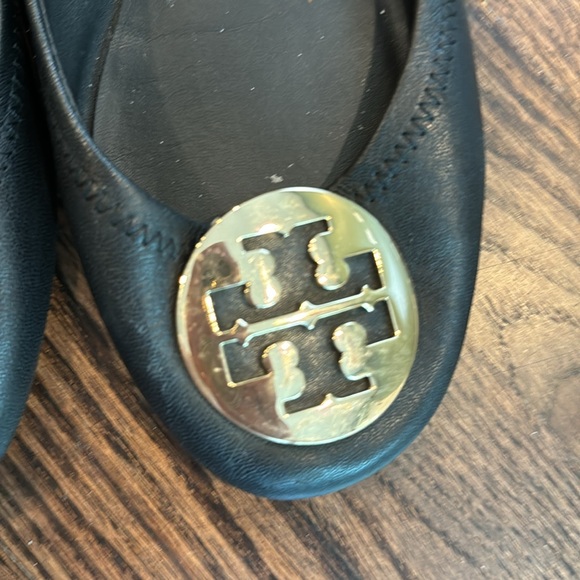 Tory Burch black/gold Minnie flats size 9 - Picture 7 of 8